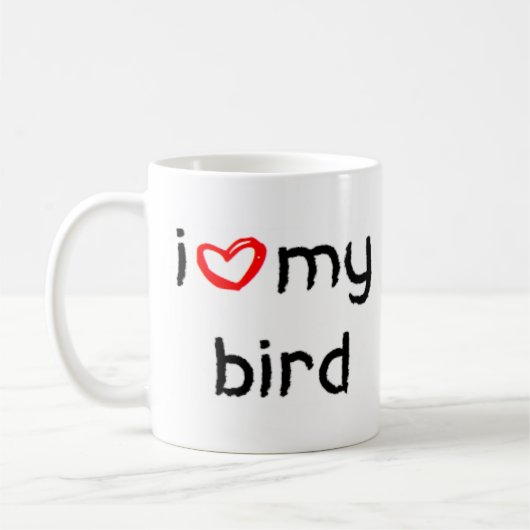 Mug coeur d'oiseaux (Gauche)