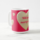 Mug coeur d'or, personnalisé (Devant gauche)