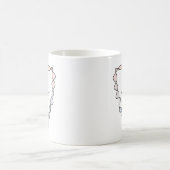 Mug Cœur Doux Rose Pâle Bleu Art Éternel (Centre)