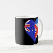 Mug Coeur du drapeau australien cubain (Devant droit)