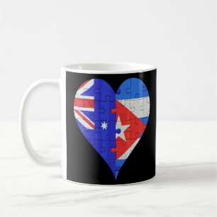Mug Coeur du drapeau australien cubain