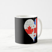 Mug Coeur du drapeau britannique canadien (Devant droit)