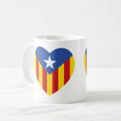 Mug Coeur du drapeau catalan (Devant gauche)