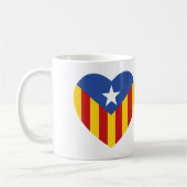 Mug Coeur du drapeau catalan (Gauche)