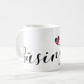 Mug Coeur du drapeau de Büsingen, Büsingen am Hochrhei (Devant gauche)