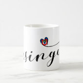 Mug Coeur du drapeau de Büsingen, Büsingen am Hochrhei (Centre)