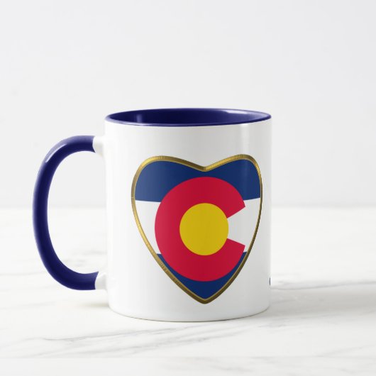 Mug Coeur du drapeau du Colorado (Gauche)