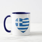 Mug Coeur du drapeau grec (Gauche)