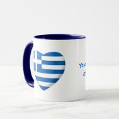 Mug Coeur du drapeau grec (Devant gauche)