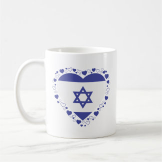 Mug Coeur du drapeau israélien