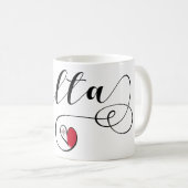 Mug Coeur du drapeau maltais, Malte (Devant droit)