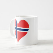 Mug Coeur du drapeau norvégien (Devant gauche)