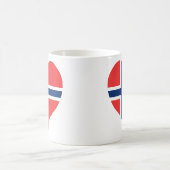 Mug Coeur du drapeau norvégien (Centre)