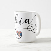 Mug Coeur du drapeau serbe, Republika Srbija (Devant droit)