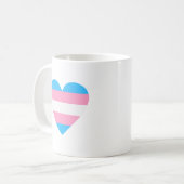 Mug Coeur du drapeau transgenre (Devant gauche)