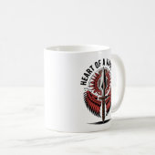 Mug Coeur d'un guerrier - Conception du symbole de la (Devant droit)