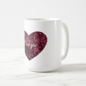 Mug Coeur Empreinte de léopard de Bourgogne (Devant droit)