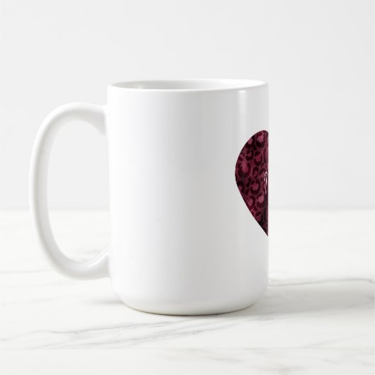 Mug Coeur Empreinte de léopard de Bourgogne (Gauche)