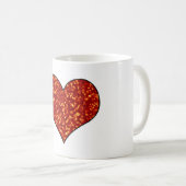Mug Coeur en feu (Devant droit)