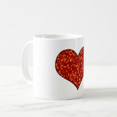 Mug Coeur en feu (Devant gauche)