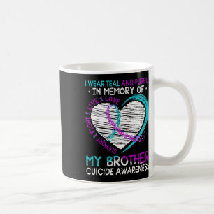 Mug Coeur En Mémoire De Mon Frère Sensibilisation Au S