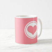 Mug Coeur Épais, Rose (Devant droit)