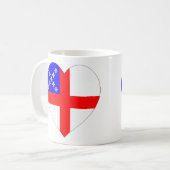 Mug Coeur épiscopal de drapeau (Devant gauche)