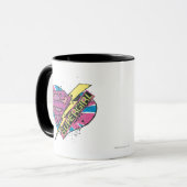 Mug Coeur et boulon supergirl (Devant gauche)