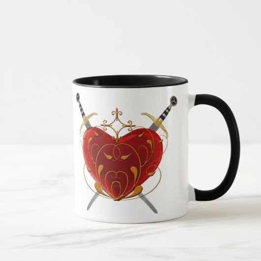 Mug Coeur Et Daggers (Droite)
