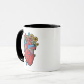 Mug Cœur et fleurs (Devant gauche)