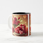 Mug coeur et fleurs (Devant gauche)