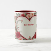 Mug Coeur et Rose personnalisés (Centre)