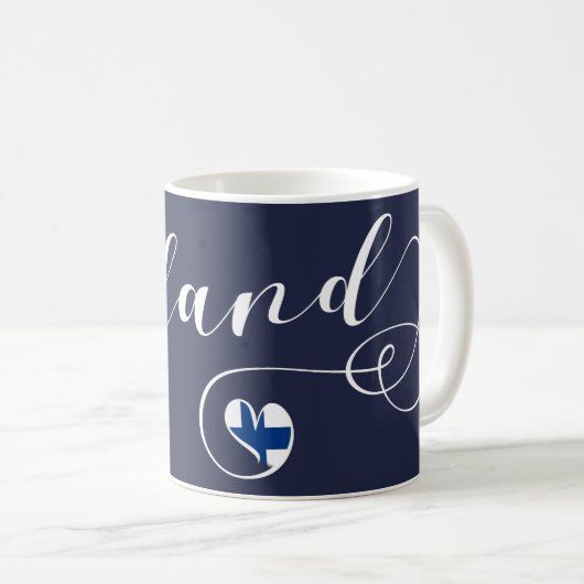 Mug Coeur Finlande Mug, Finn, Finnois (Devant droit)