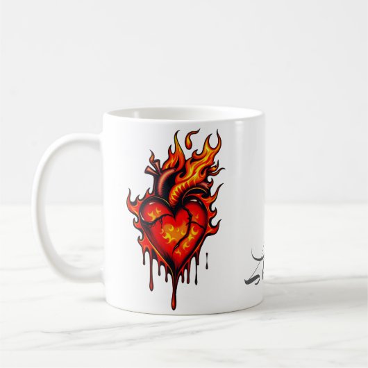 Mug Coeur flamboyant. (Gauche)