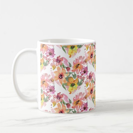 Mug Coeur Fleur, Fleur, Botanique Fleur sauvage (Gauche)