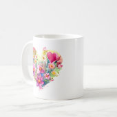 Mug Coeur floral avec citation inspirante (Devant gauche)
