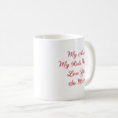 Mug Coeur floral avec citation tante (Devant droit)