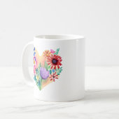 Mug Coeur floral avec citation tante (Devant gauche)