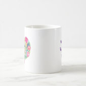 Mug Coeur floral avec la citation de la femme (Centre)
