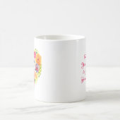 Mug Coeur floral avec la citation de maman (Centre)