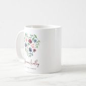 Mug Coeur floral 'Cette MOM est aimée par' (Devant gauche)