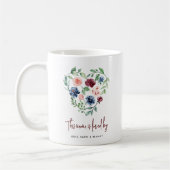 Mug Coeur floral 'Cette MOM est aimée par' (Gauche)