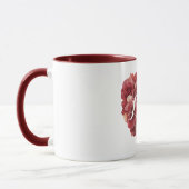 Mug Cœur floral de roses rouges (Gauche)