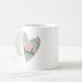 Mug Cœur Floral Moderne (Devant gauche)