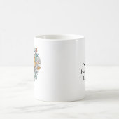 Mug Coeur floral personnalisé avec message sensoriel (Centre)