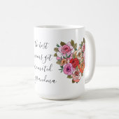 Mug Coeur floral, pour la 1ère grand-mère) (Devant droit)