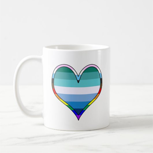 Mug Coeur gay pride (Gauche)