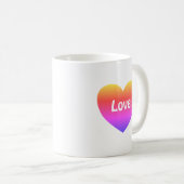 Mug Coeur gay pride Rainbow Love LGBTQ (Devant droit)