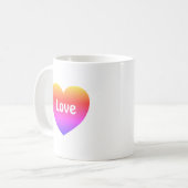 Mug Coeur gay pride Rainbow Love LGBTQ (Devant gauche)