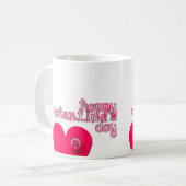 Mug Coeur Heureuse Sainte-Valentin et petite échelle (Devant gauche)